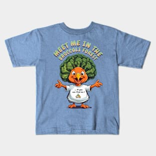 Funny broccoli thanksgiving turkey Kids T-Shirt